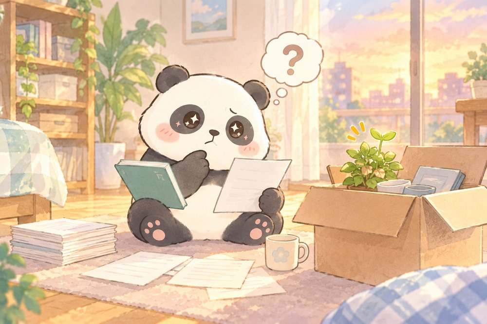 退職した日に年金のことを考えるパンダのナビ助